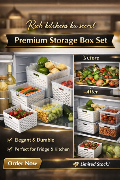 4-Piece Fridge Storage Set